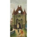 PICTURE CLOCK gate tower in the city wall, - Foto 1
