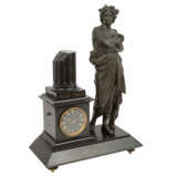 FIREPLACE CLOCK WITH STATUETTE, - photo 1