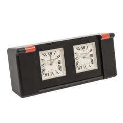 CARTIER, Dual Time Zone Travel Alarm Clock,