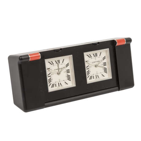 CARTIER, Dual Time Zone Travel Alarm Clock, - Foto 1