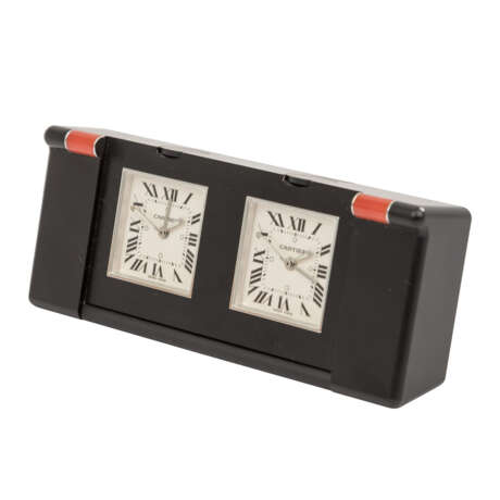 CARTIER, Dual Time Zone Travel Alarm Clock, - Foto 3