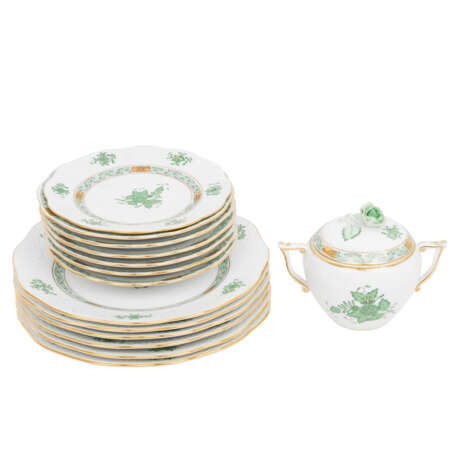 HEREND 22-piece coffee service 'Apponyi green', 20th c. - photo 2