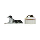 HUTSCHENREUTHER/ROSENTHAL lidded box and greyhound, 1st half of 20th c. - photo 2