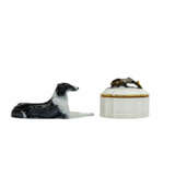 HUTSCHENREUTHER/ROSENTHAL lidded box and greyhound, 1st half of 20th c. - photo 4