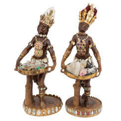 Pair of extraordinary sculptures. SOUTH AMERICA, 20th c.: