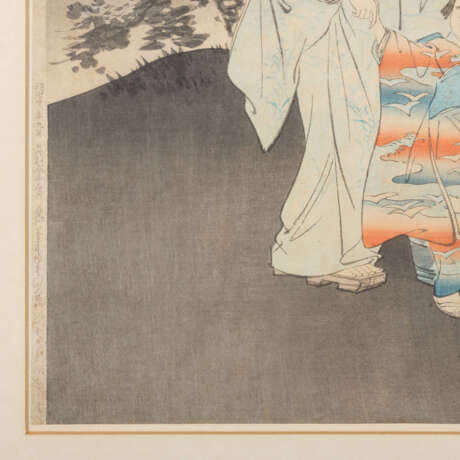 Color woodblock print. JAPAN, Meiji period (1868-1912). - Foto 6