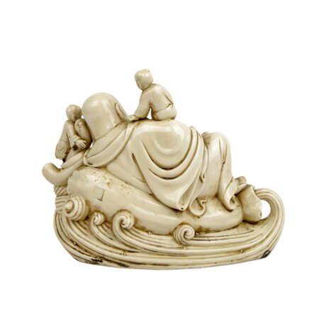Budai sculpture group CHINA, Qing Dynasty (1644-1912). - Foto 4