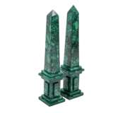 Pair of malachite obelisks, - Foto 5