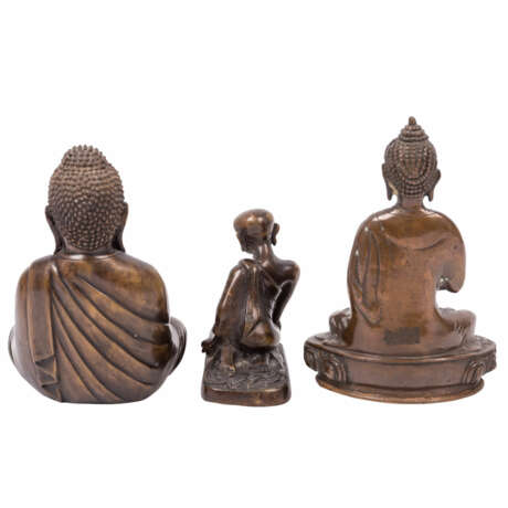 Three Buddhist sculptures made of metal. SINOTIBETABLE: - photo 3