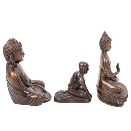 Three Buddhist sculptures made of metal. SINOTIBETABLE: - photo 4