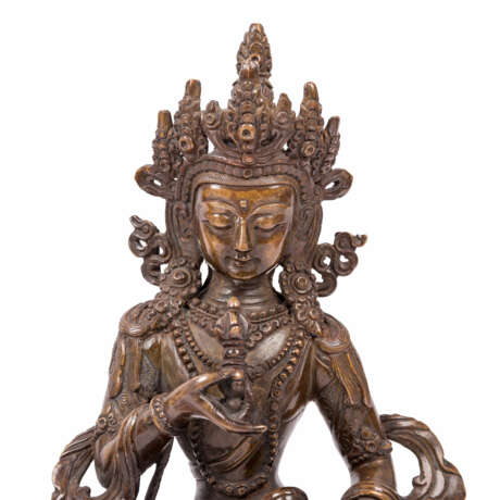 Three Buddhist sculptures made of metal. TIBET, 20th c.: - фото 6