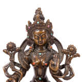Three Buddhist sculptures made of metal. TIBET, 20th c.: - Foto 7