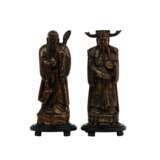 Pair of sculptures 'Lu' and 'Shou'. CHINA, 1st half of the 20th century: - Foto 1