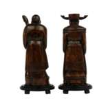 Pair of sculptures 'Lu' and 'Shou'. CHINA, 1st half of the 20th century: - Foto 7