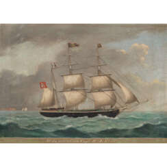PETERSEN, LORENZ (1803-1870), Captain's picture "Alida led by Capt. H. A. Klein", 1848,