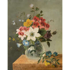 VAN GALEN, GEERTRUIDA J. (1810-1878) "Still life with flowers".