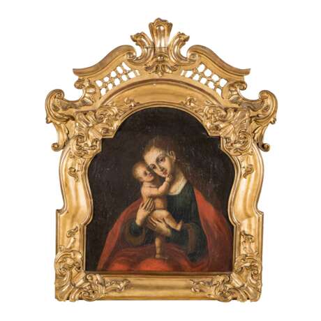 PAINTER OF THE XIX CENTURY "Image of the Virgin Mary Help of Christians". - photo 1