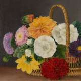 PAINTER/IN 19th century, "Still life with cut flowers and grapes", - Foto 2