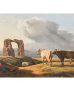 Johann Christian Klengel. KLENGEL, JOHANN CHRISTIAN, ATTRIBUED (Klengel: 1751-1824), "Shepherd with cows in front of a ruin",