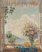 Альфред Кунце. KUNZE, ALFRED (also Kunze-Chemnitz, 1866-1943), "View from the window onto the Chiemsee",