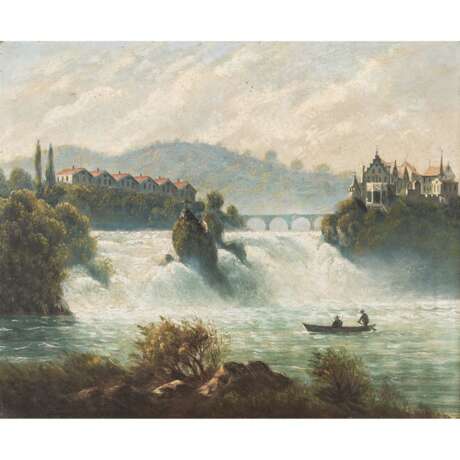 PAINTER/IN 19th century, "Rhine Falls near Schaffhausen", - photo 1