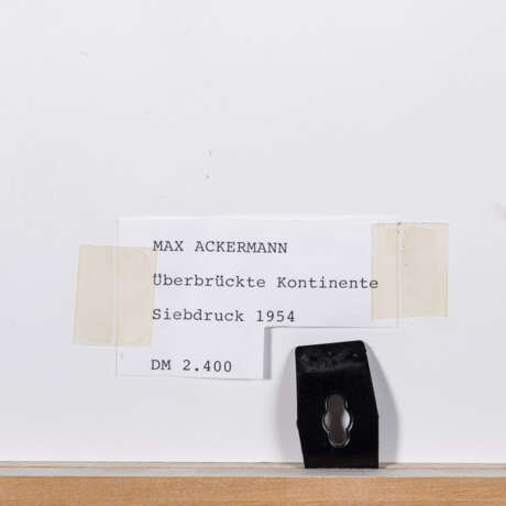 ACKERMANN, MAX (1887-1975), 2 prints: "Composition in Blue" (1) & "Figural Composition" (2), - Foto 9