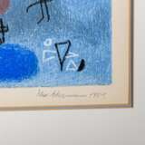 ACKERMANN, MAX (1887-1975), "Abstract composition against a blue background", 1951, - Foto 3