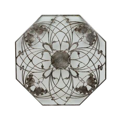 SHREVE, CRUMP & LOW CO. octagonal coaster made of glass with silver fittings, 19th/20th c., - фото 3