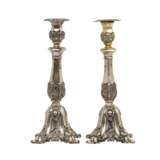 GERMAN, Pair of candlesticks, silver, 19th c., - фото 2