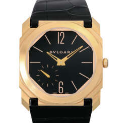 BULGARI Octo "Finissimo" very flat men's wrist watch, ref. BGO P 40 G. Full set from 2021