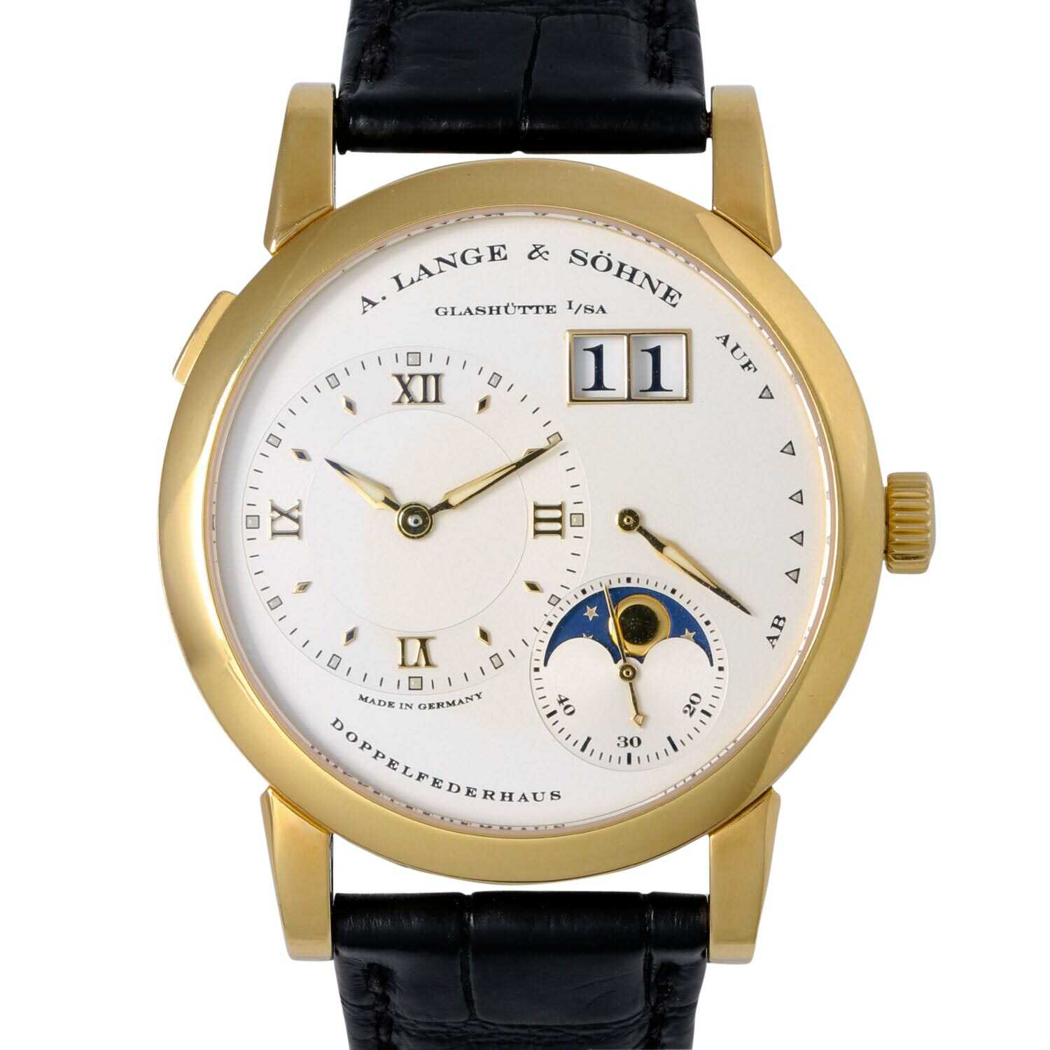 A. LANGE & SÖHNE Lange 1 "Moon Phase", ref. 109.021. men's wristwatch from 2009.