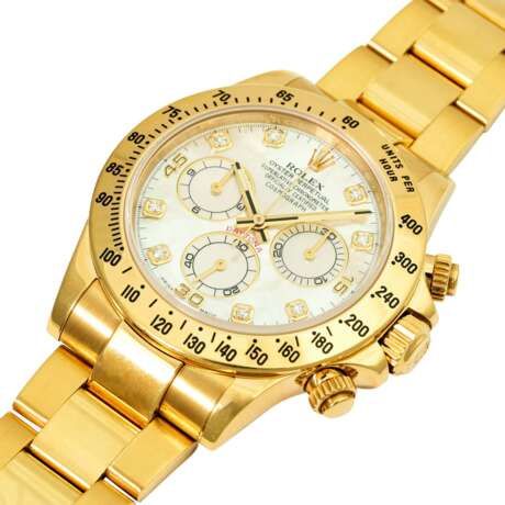 ROLEX Cosmograph Daytona "Silver Mother of Pearl & Diamonds", ref. 116528. wristwatch. - Foto 5