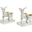 A PAIR OF VICTORIAN SILVER NOVELTY GOAT DOUBLE SALT CELLARS - Auktionsarchiv