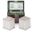 A PAIR OF GEORGE III SILVER TEA CADDIES IN SILVER-MOUNTED TORTOISESHELL CASE - Auction archive