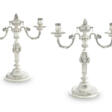 A PAIR OF GEORGE III SILVER TWO-LIGHT CANDELABRA - Auction archive