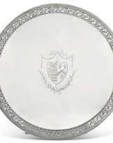 A GEORGE III SILVER LARGE SALVER