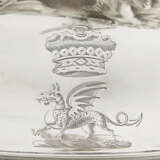 A PAIR OF GEORGE III SILVER SOUP TUREENS, COVERS, LINERS AND STANDS - photo 7