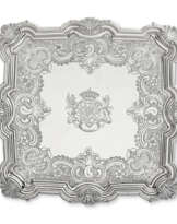 A GEORGE II SILVER SALVER