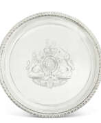 David Willaume I. A SUITE OF THREE QUEEN ANNE ROYAL SILVER PRESENTATION TAZZE