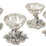 TWO MATCHING PAIRS OF GEORGE II SILVER SALT-CELLARS - фото 1