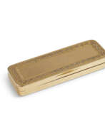 Toothpick case. A GEORGE III GOLD TOOTHPICK CASE