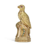 A CONTINENTAL JEWELLED GOLD SCENT-BOTTLE AND COMPACT - photo 1