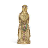 A CONTINENTAL JEWELLED GOLD SCENT-BOTTLE AND COMPACT - Foto 2