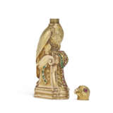 A CONTINENTAL JEWELLED GOLD SCENT-BOTTLE AND COMPACT - photo 3