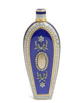 A GEORGE III JEWELLED ENAMELLED GOLD SCENT BOTTLE