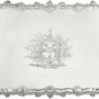 A GEORGE III SILVER LARGE SALVER - Auktionspreise