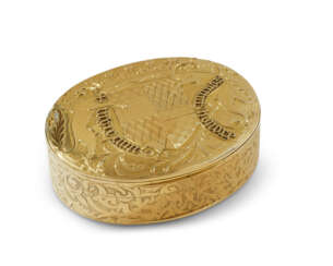 A VICTORIAN GOLD PRESENTATION BOX
