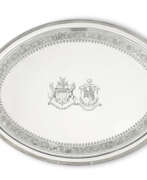 John Crouch. A GEORGE III SILVER LARGE TRAY