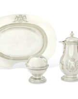 A GEORGE II SILVER SHAVING SET FROM THE WARRINGTON PLATE