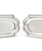 David Willaume II. A PAIR OF GEORGE II SILVER MEAT DISHES